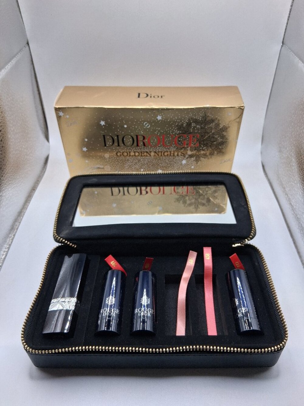 Dior Rouge Golden Nights Case with 4 Lipsticks 999 988 772 Golden Nights 0.12oz
